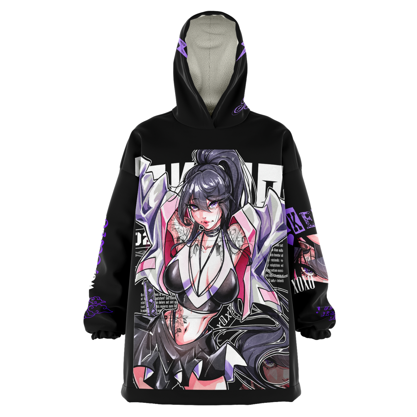 Dark Akeno Hoodie Blanket