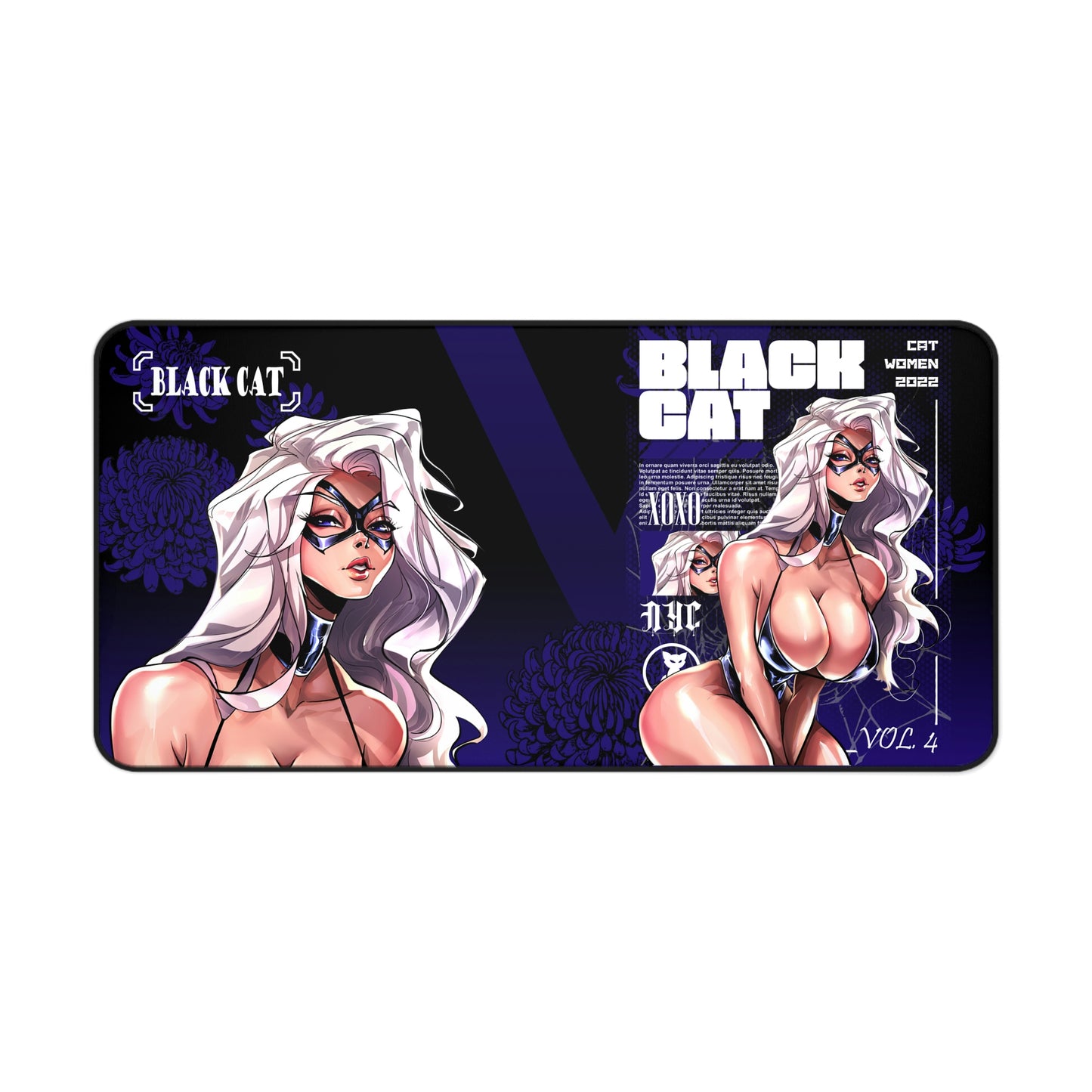 Black Cat Desk Mat